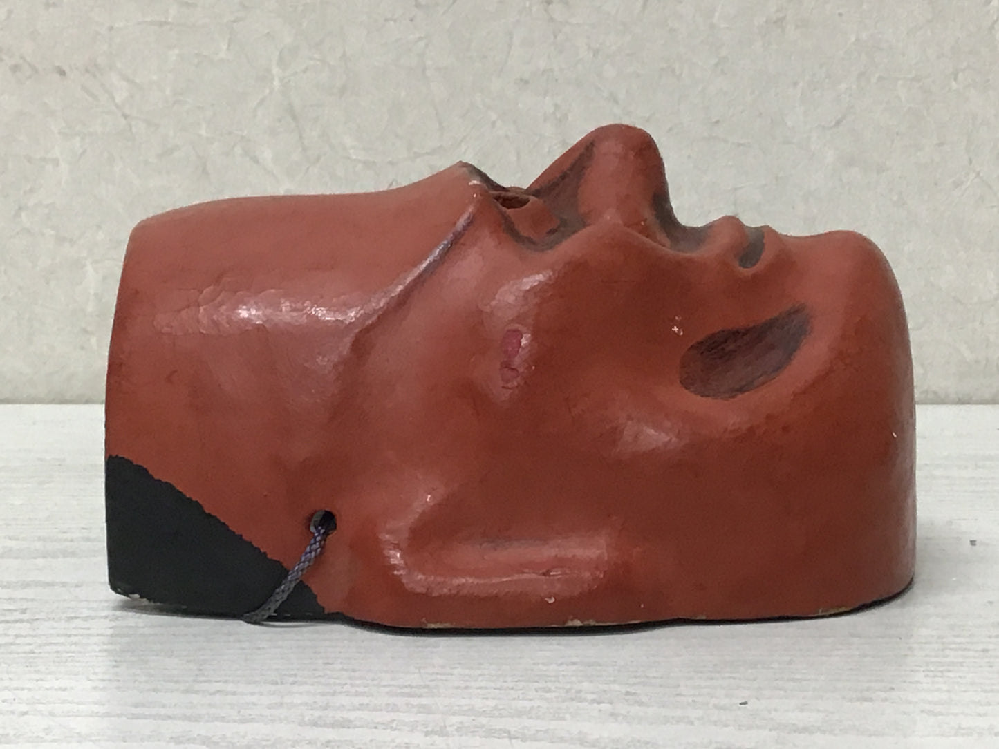 Y2441 NOH MASK signed dance-drama Japanese vintage omen antique men Japan