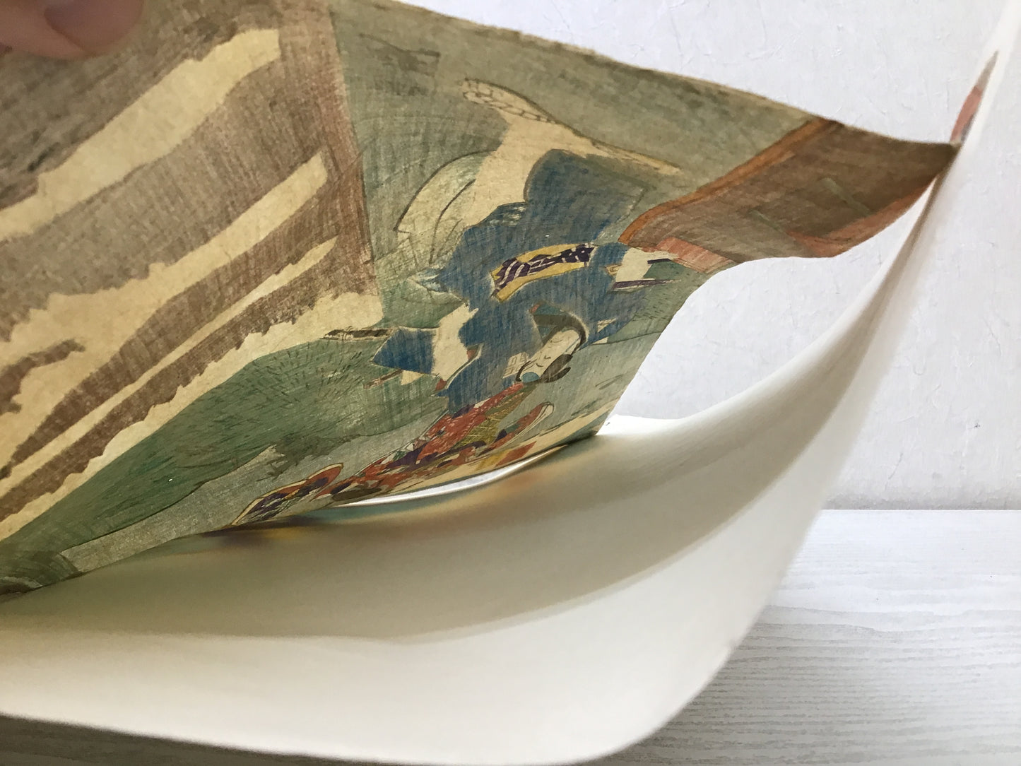 Y2456 WOODBLOCK PRINT Kunichika 2 pieces Japanese Ukiyoe vintage painting