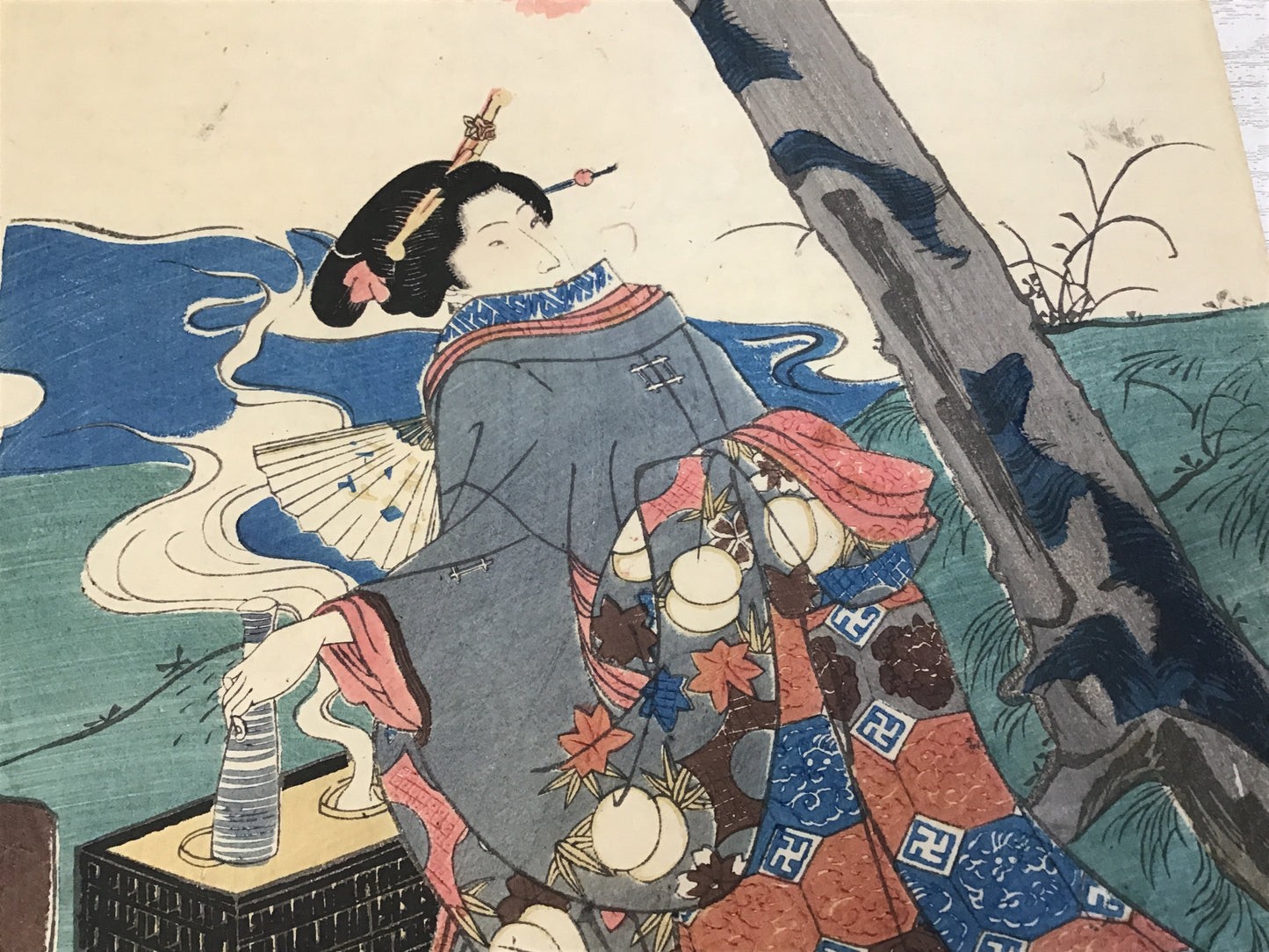 Y2467 WOODBLOCK PRINT Kuniyoshi 1 piece Japanese Ukiyoe vintage painting art