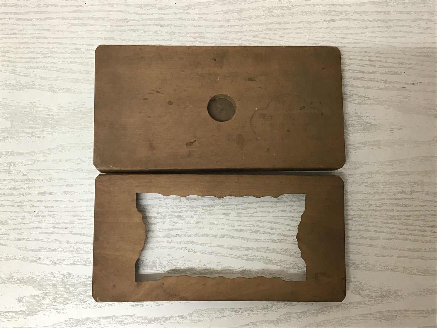 Y2557 KASHIGATA Kanji Buddhist memorial service Japan Wooden Pastry Mold