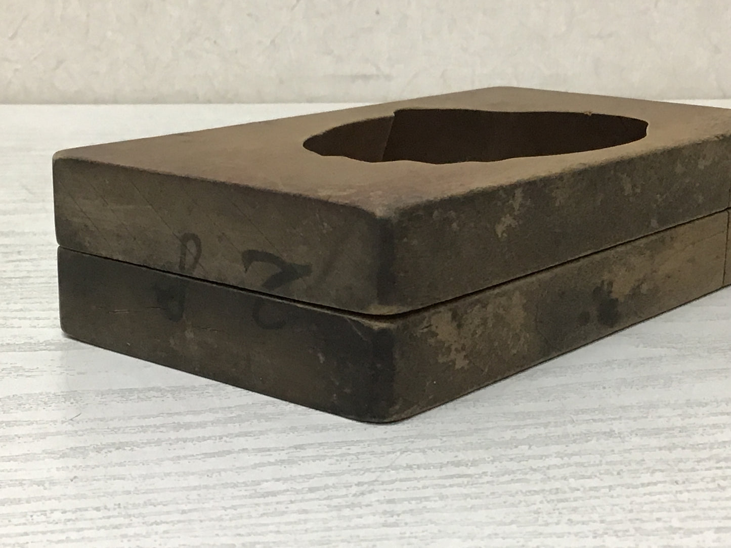 Y2560 KASHIGATA Crane pattern Japanese vintage Wooden Pastry Mold wagashi