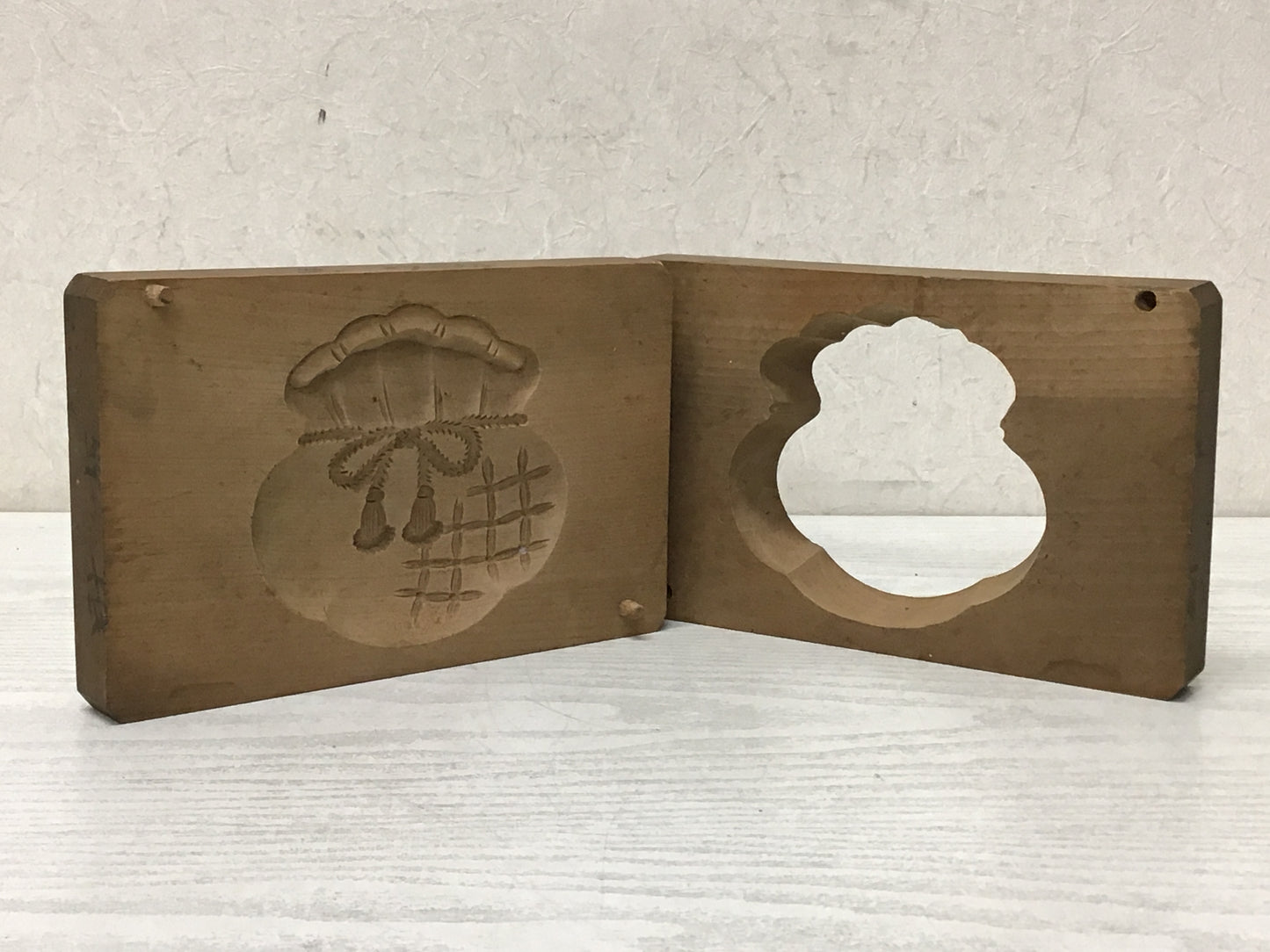 Y2561 KASHIGATA Drawstring Bag pattern Japan vintage Wooden Pastry Mold wagashi