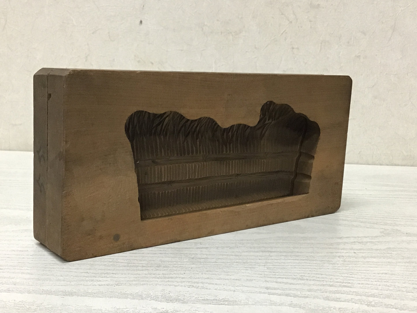 Y2563 KASHIGATA Brushwood Fence Japanese vintage Wooden Pastry Mold wagashi