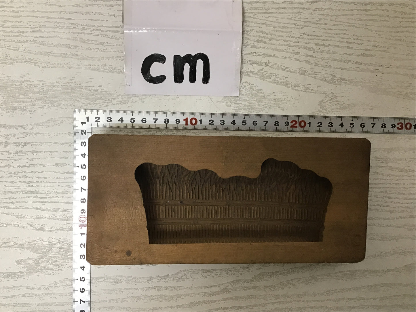 Y2563 KASHIGATA Brushwood Fence Japanese vintage Wooden Pastry Mold wagashi