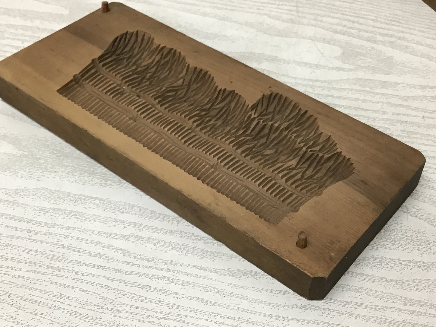 Y2563 KASHIGATA Brushwood Fence Japanese vintage Wooden Pastry Mold wagashi