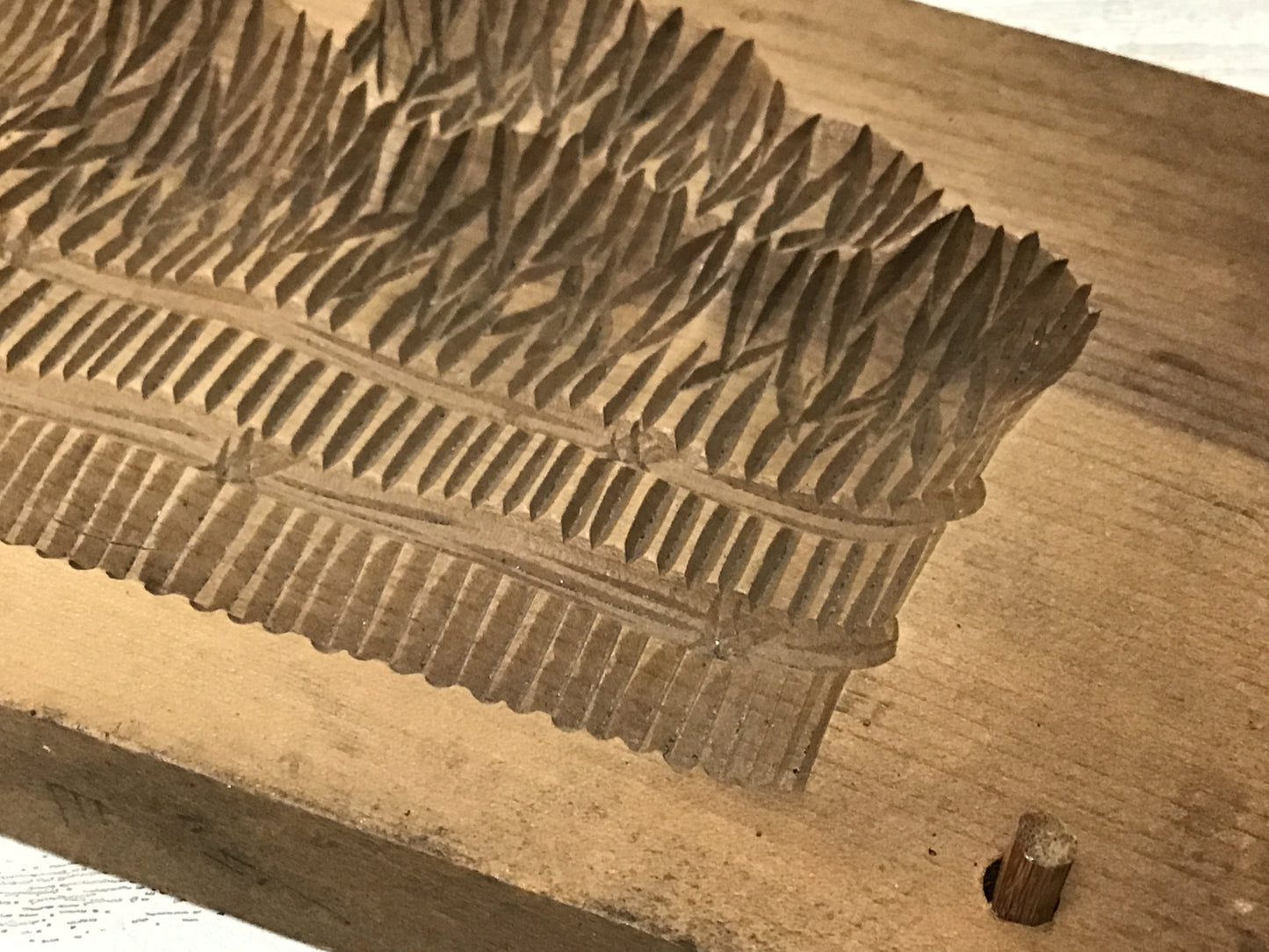 Y2563 KASHIGATA Brushwood Fence Japanese vintage Wooden Pastry Mold wagashi
