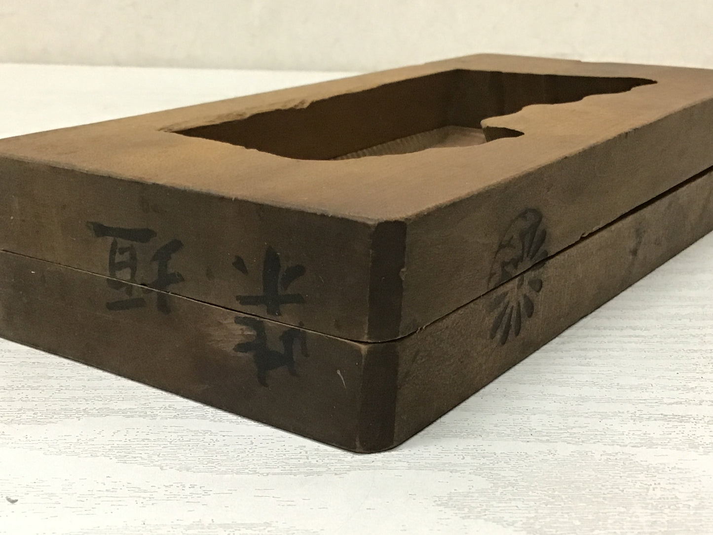 Y2563 KASHIGATA Brushwood Fence Japanese vintage Wooden Pastry Mold wagashi