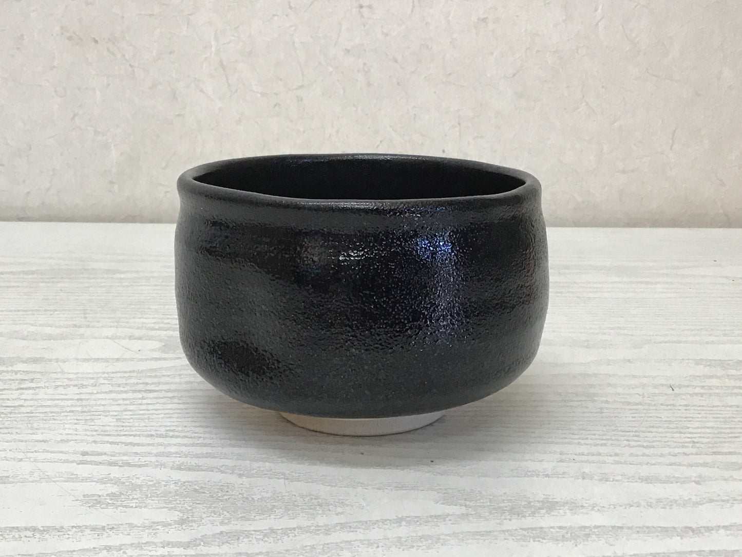 Y2573 CHAWAN Seto-ware Black signed box Japan tea ceremony antique pottery