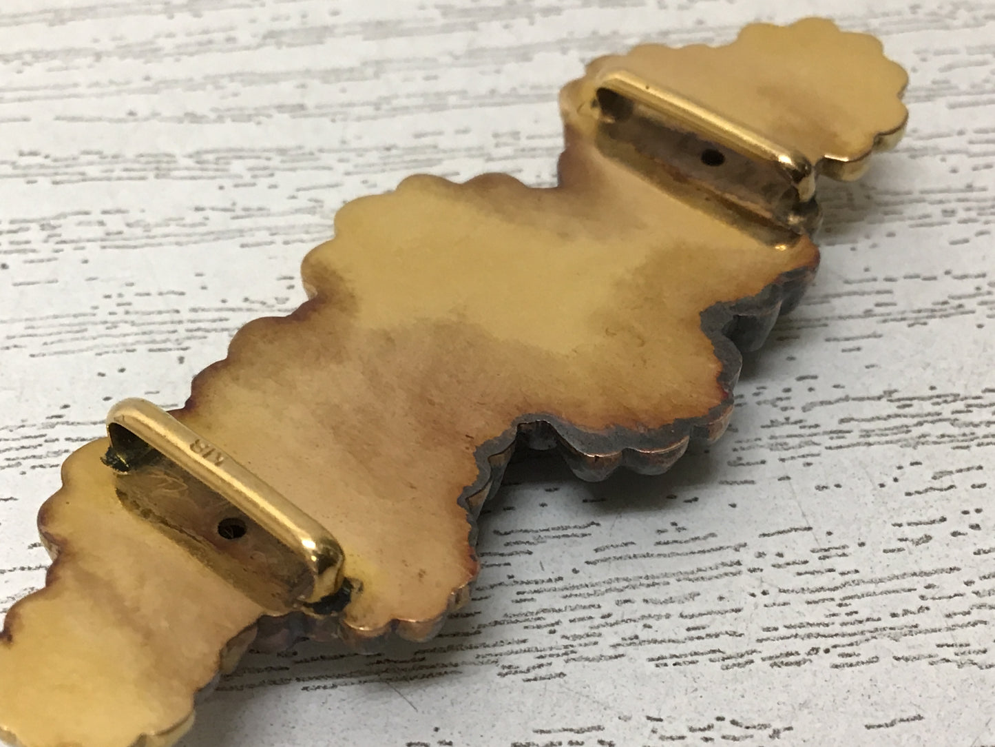 Y2651 OBIDOME Metalwork flower K18 metal fittings JAPANESE KIMONO SASH CLIP