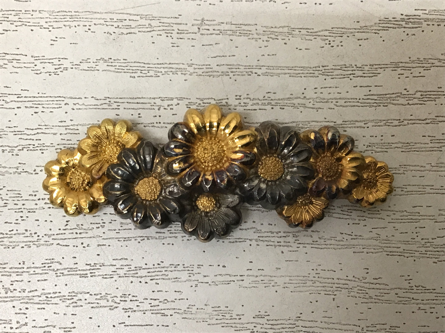 Y2651 OBIDOME Metalwork flower K18 metal fittings JAPANESE KIMONO SASH CLIP