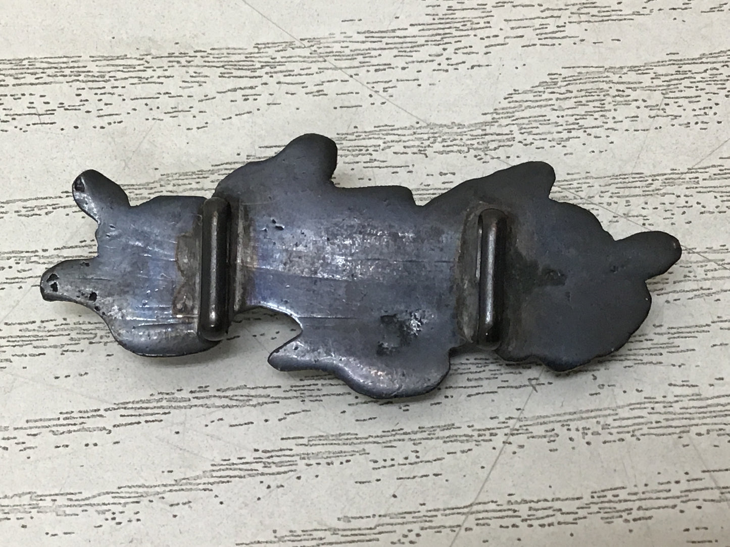 Y2652 OBIDOME Metalwork Lion JAPANESE KIMONO SASH CLIP antique accessory