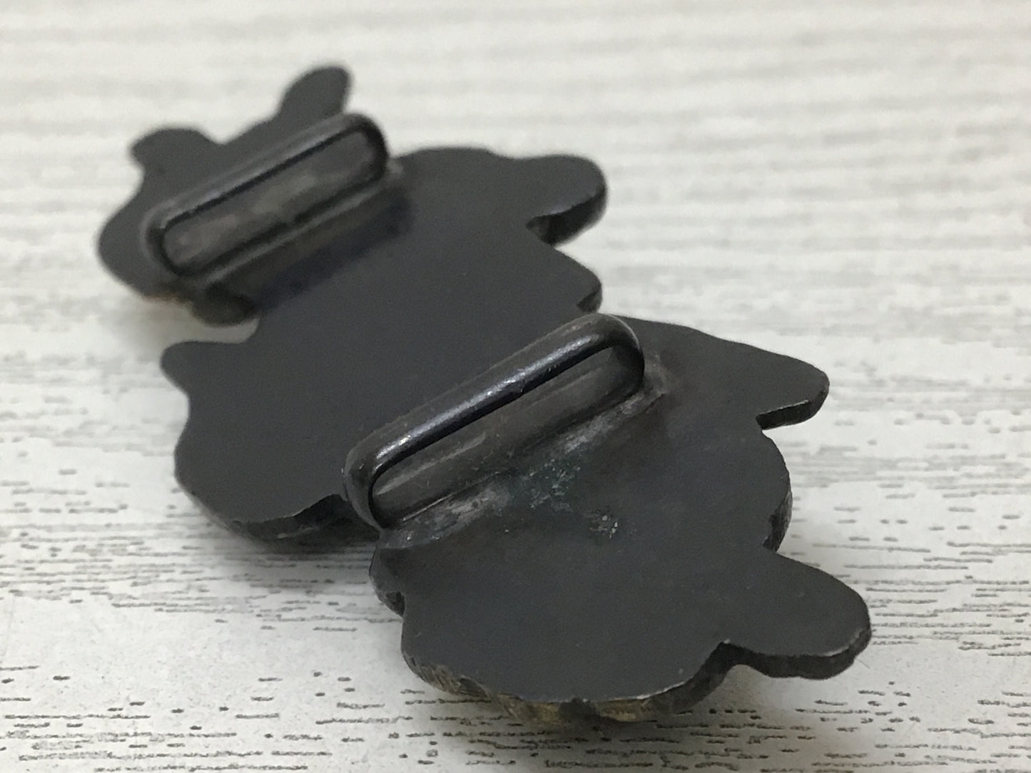 Y2652 OBIDOME Metalwork Lion JAPANESE KIMONO SASH CLIP antique accessory
