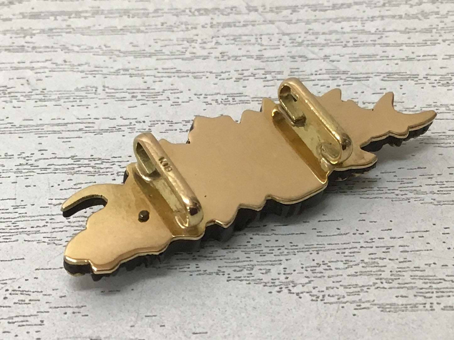 Y2653 OBIDOME Metalwork menuki K18 metal fittings JAPANESE KIMONO SASH CLIP