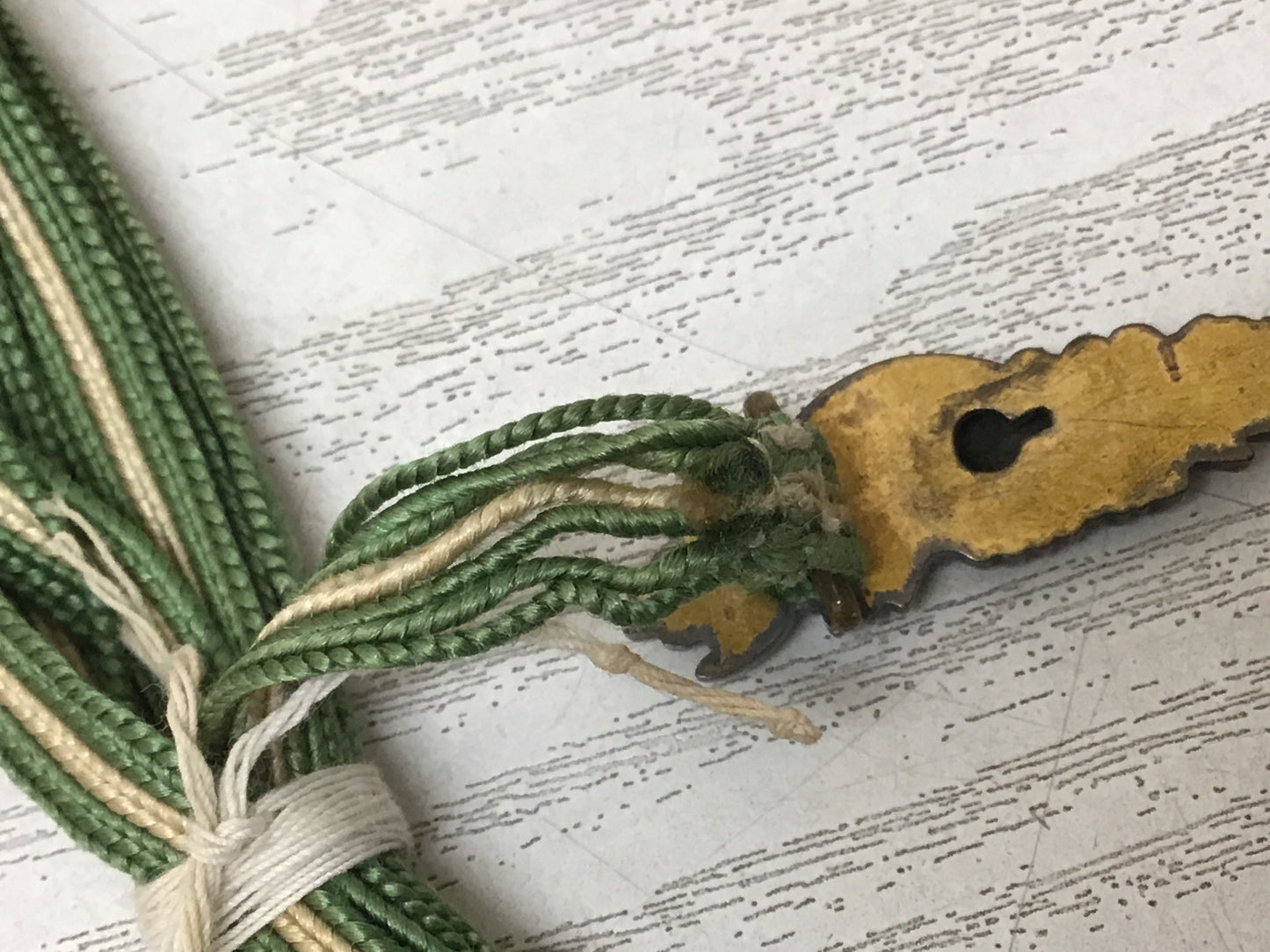 Y2654 OBIDOME Metalwork grass moon JAPANESE KIMONO SASH CLIP antique accessory