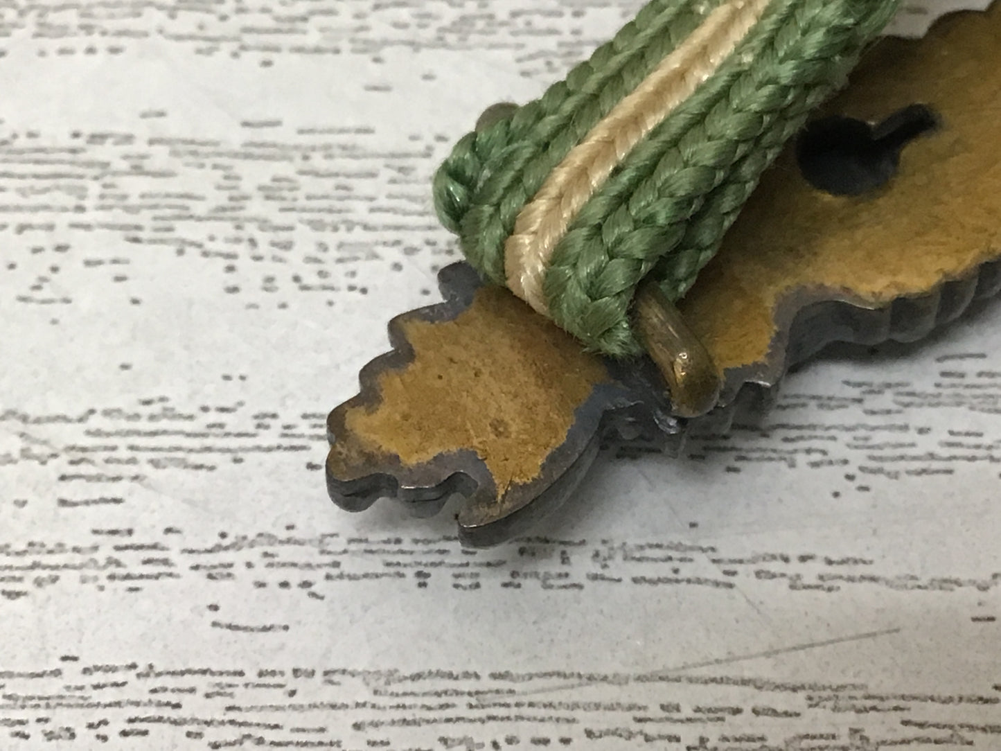 Y2654 OBIDOME Metalwork grass moon JAPANESE KIMONO SASH CLIP antique accessory