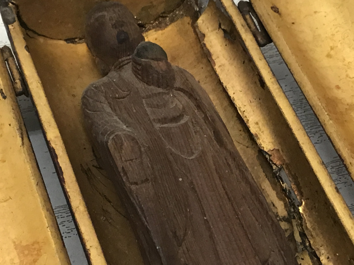 Y2667 STATUE Buddha wooden figure shrine Japan vintage antique figurine