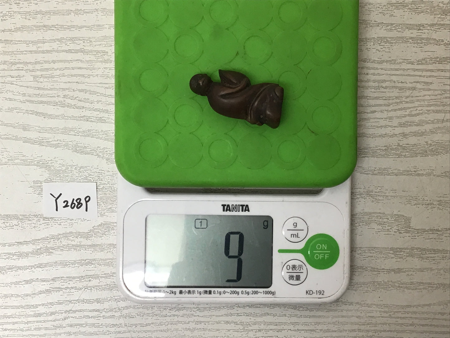 Y2689 NETSUKE Mokey wood carving toggle Japanese Traditional Antique accessory