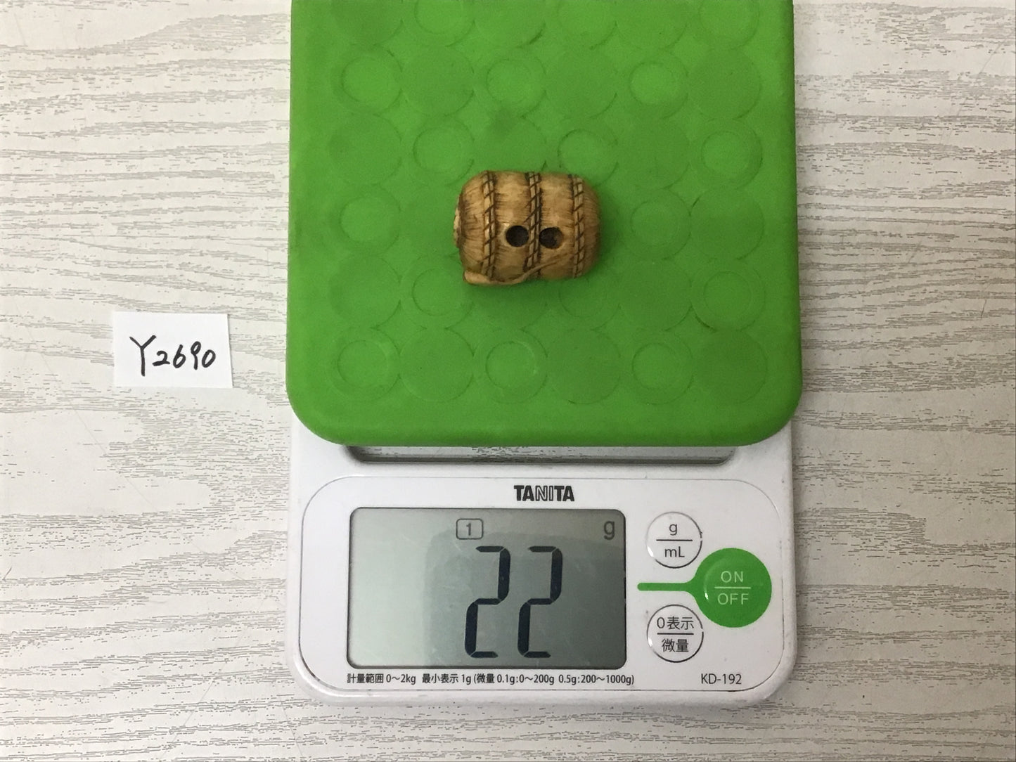 Y2690 NETSUKE Bales Mouse gimmick toggle Japanese Traditional Antique accessory