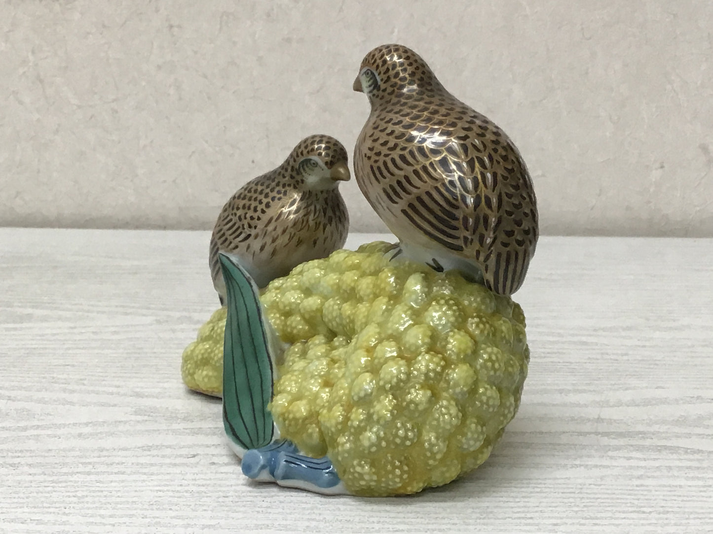 Y2694 OKIMONO Kutani-ware Mandarin Duck figure figurine Japan antique decor
