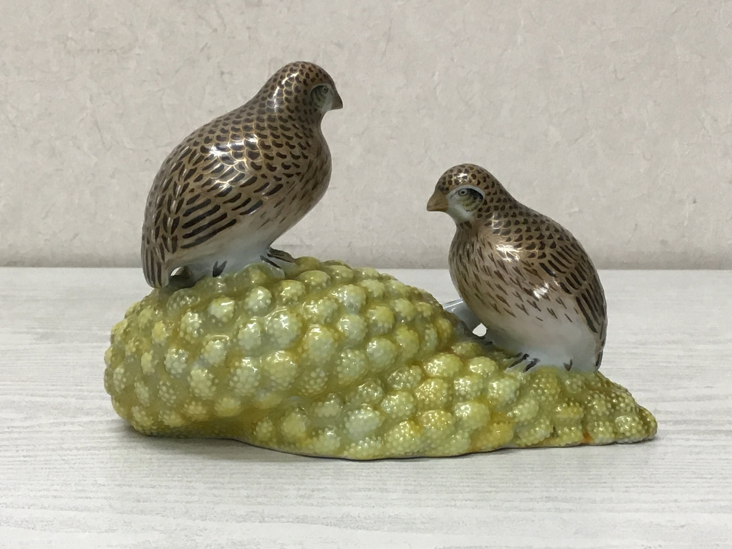 Y2694 OKIMONO Kutani-ware Mandarin Duck figure figurine Japan antique decor