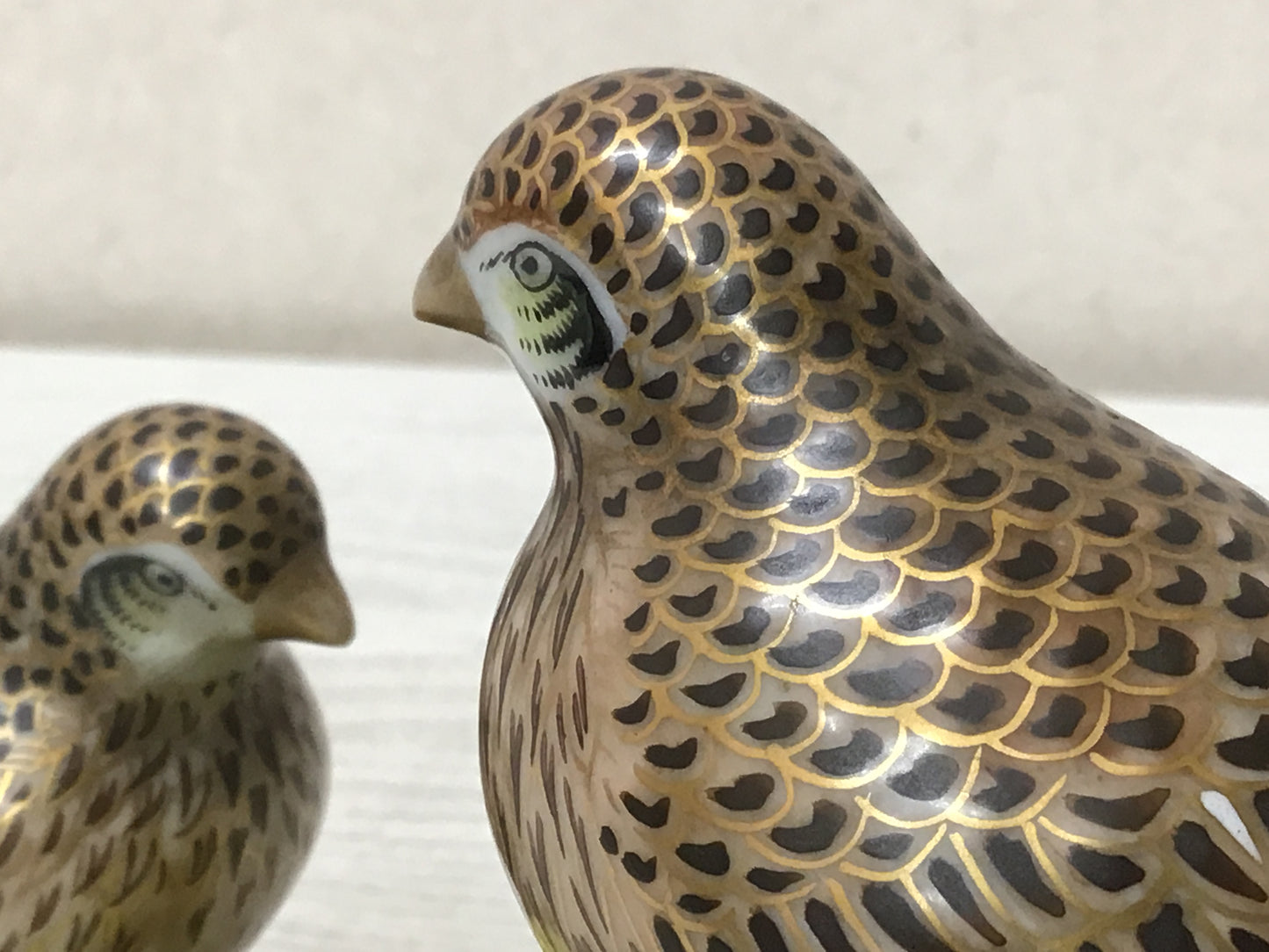 Y2694 OKIMONO Kutani-ware Mandarin Duck figure figurine Japan antique decor