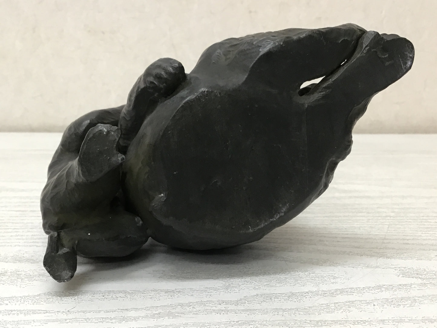 Y2695 OKIMONO Antimony Parent Child Monkey figure figurine Japan antique decor