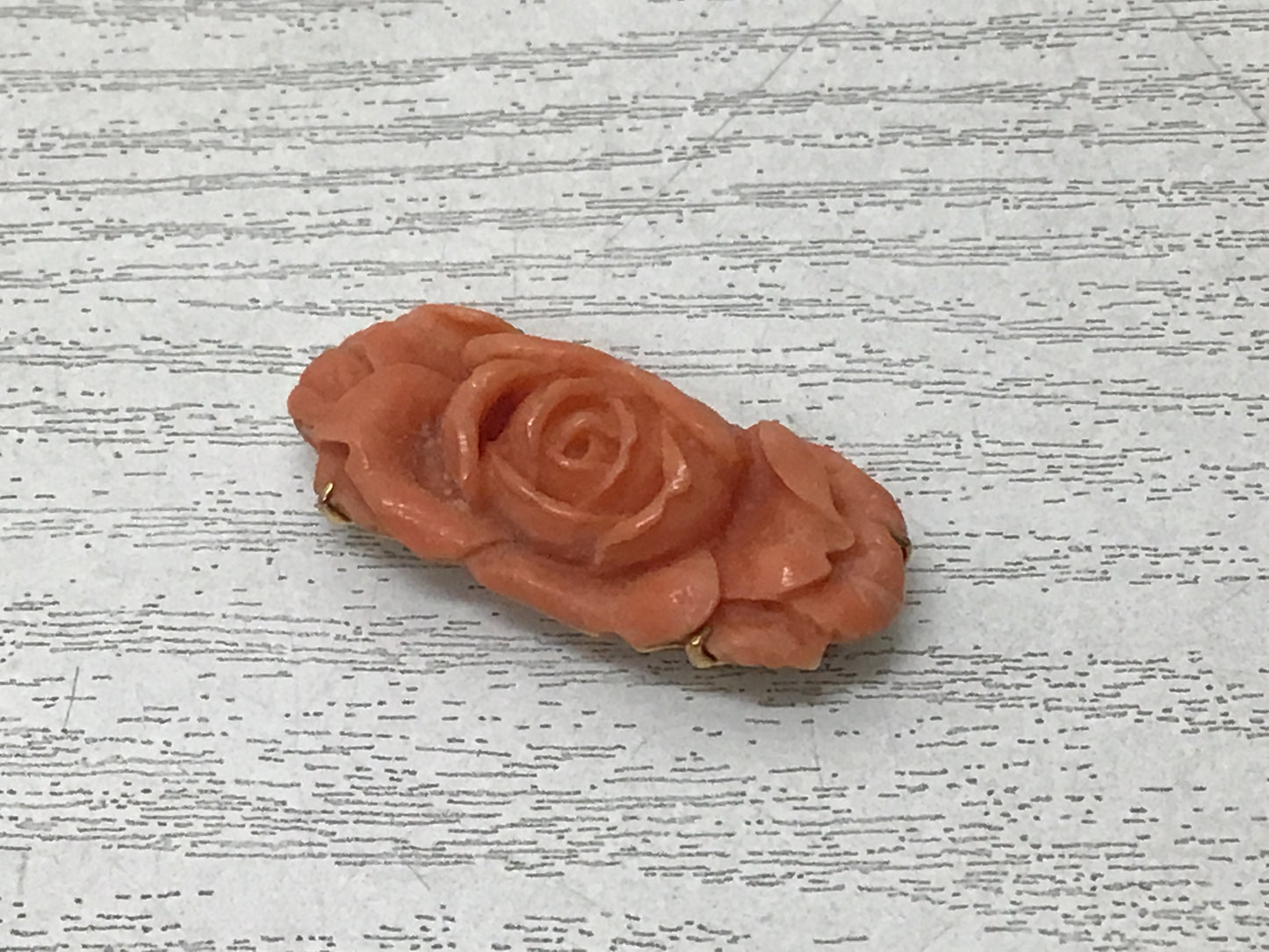 Y2716 OBIDOME Coral Sash Clip brooch flower K9 metal fittings Japanese Kimono
