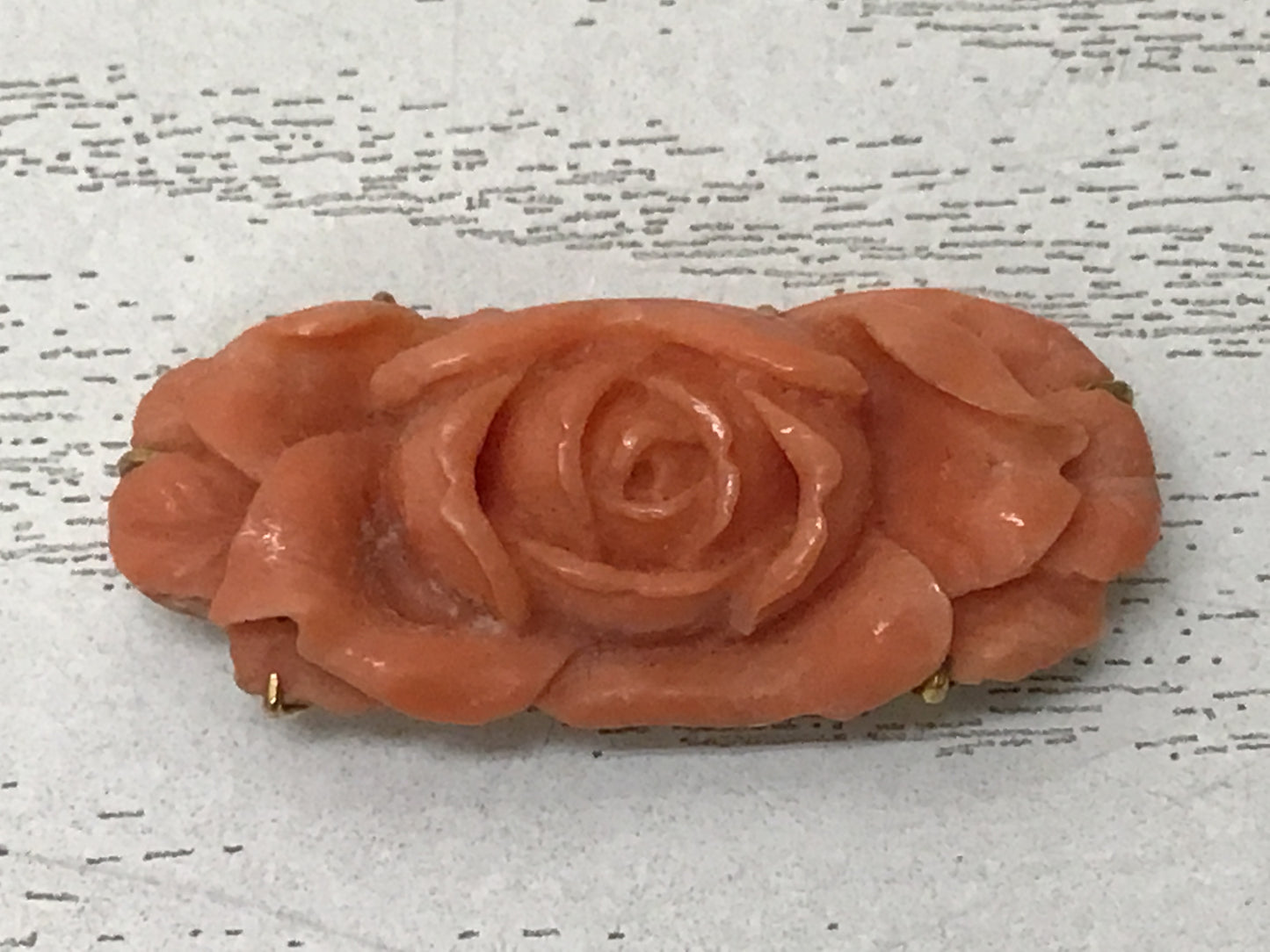 Y2716 OBIDOME Coral Sash Clip brooch flower K9 metal fittings Japanese Kimono