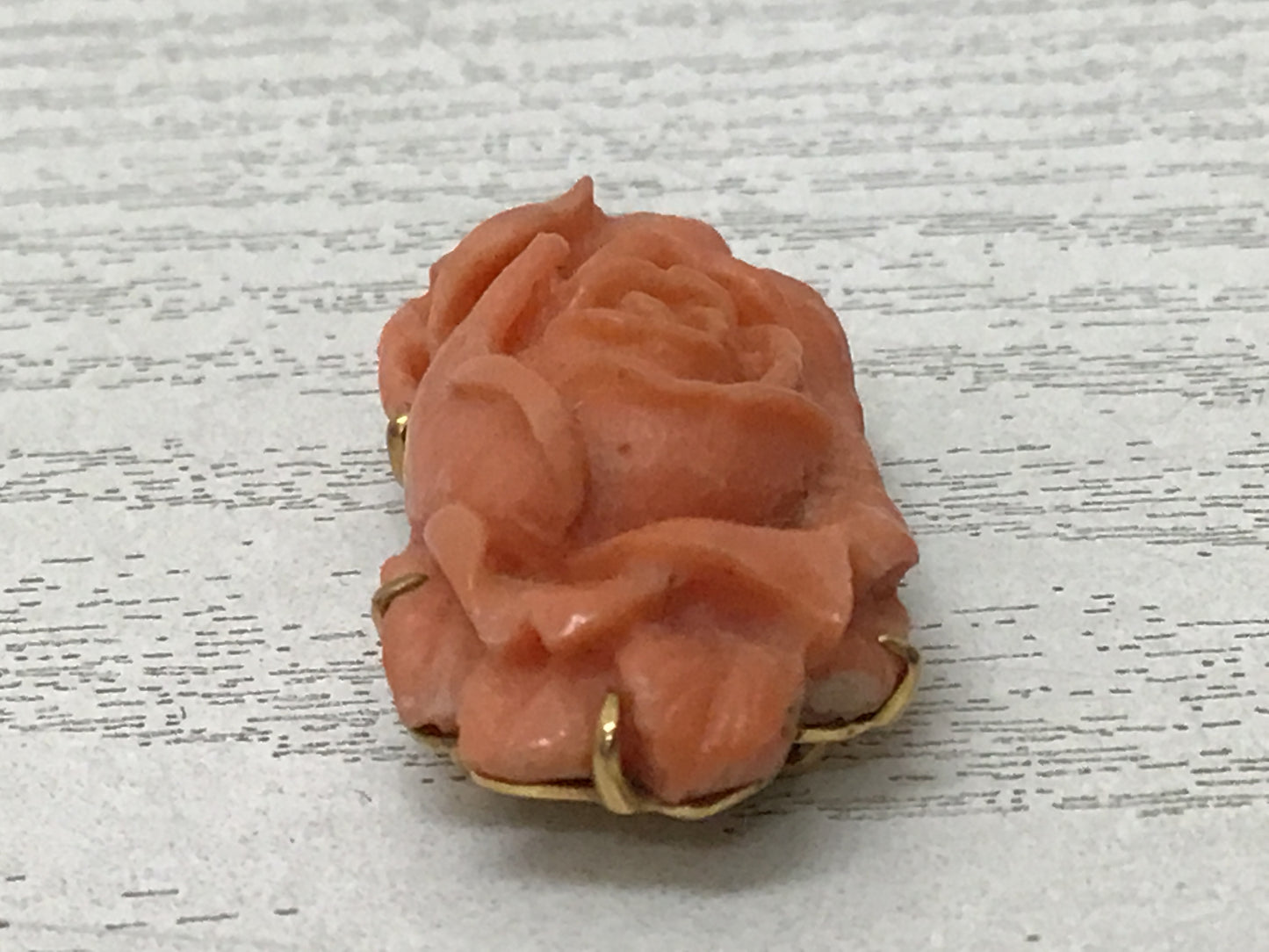 Y2716 OBIDOME Coral Sash Clip brooch flower K9 metal fittings Japanese Kimono