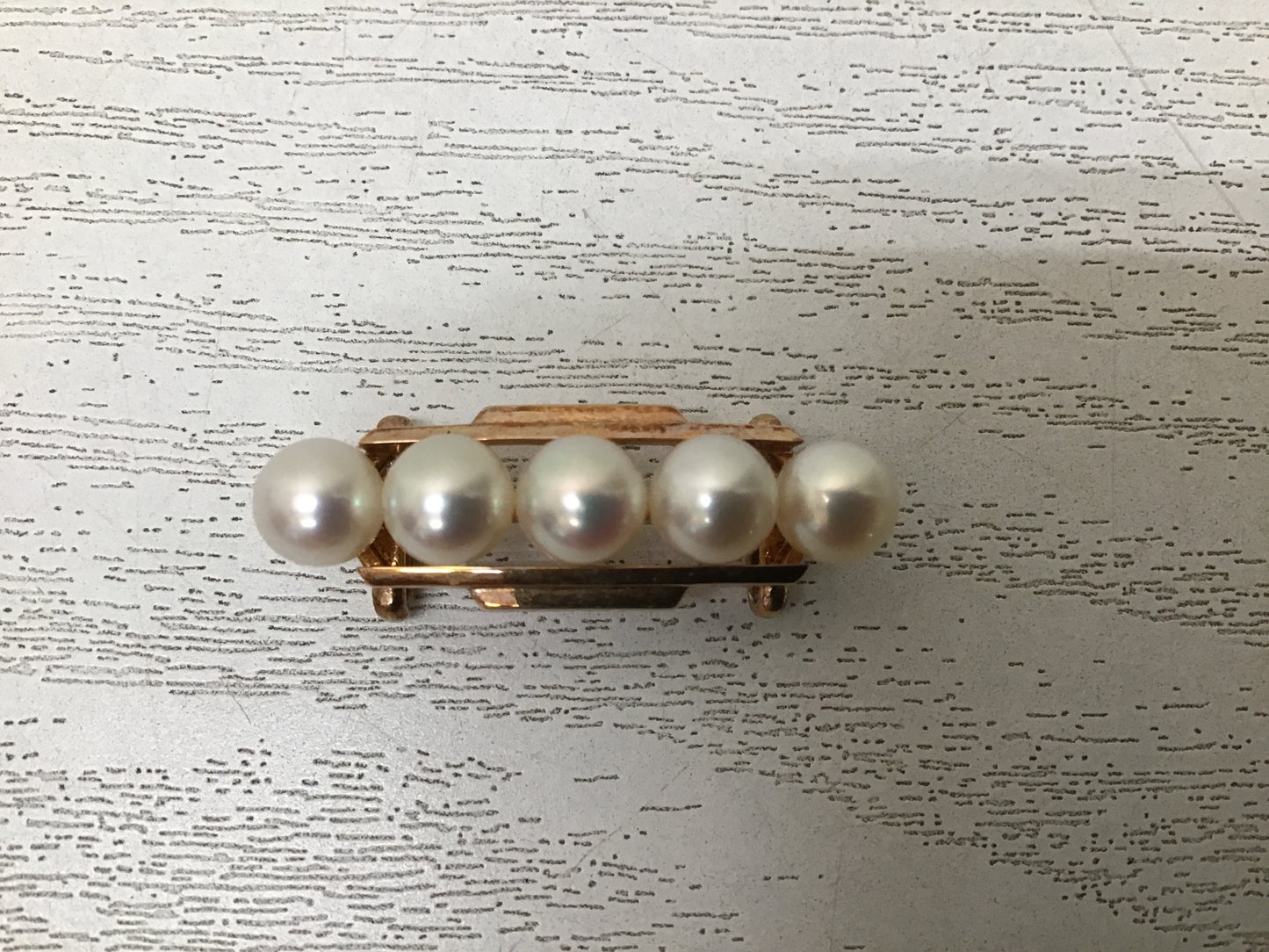 Y2720 OBIDOME Mikimoto Pearl K14 signed Sash Clip Japan Kimono vintage antique