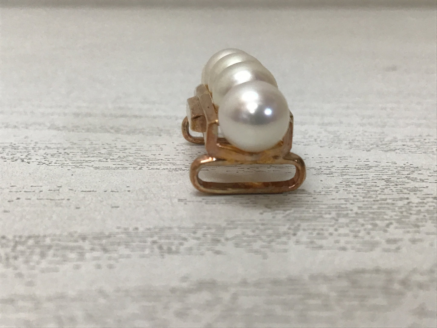 Y2720 OBIDOME Mikimoto Pearl K14 signed Sash Clip Japan Kimono vintage antique
