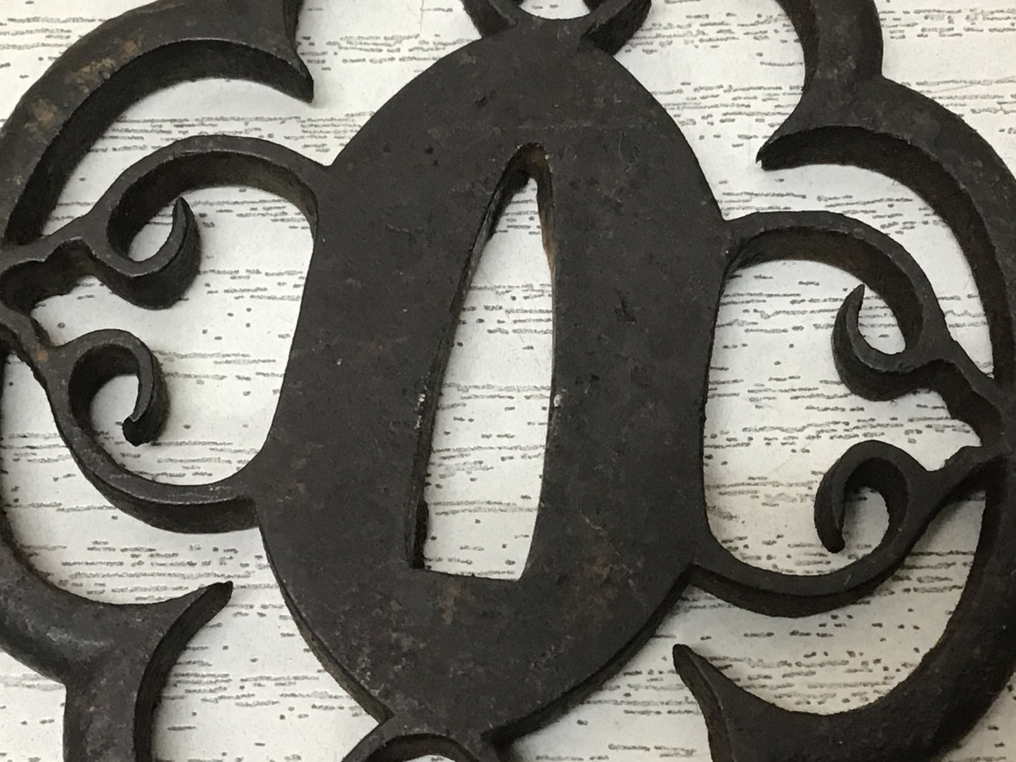 Y2731 TSUBA Openwork Sword Guard Japan samurai katana antique koshirae edo
