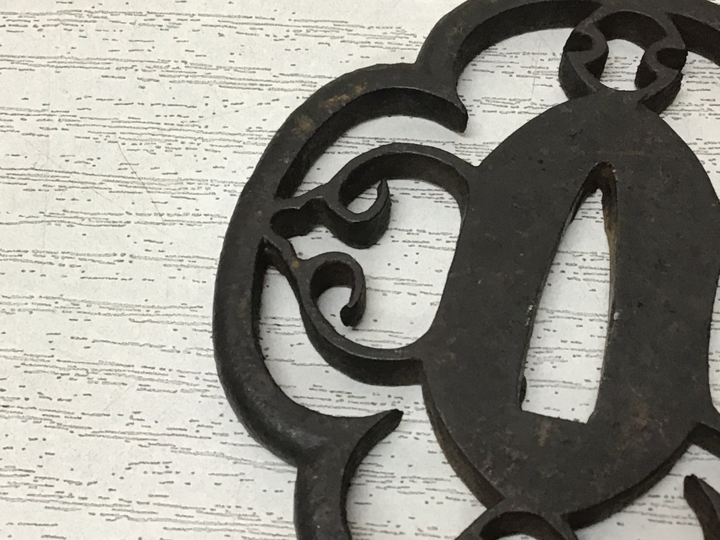 Y2731 TSUBA Openwork Sword Guard Japan samurai katana antique koshirae edo