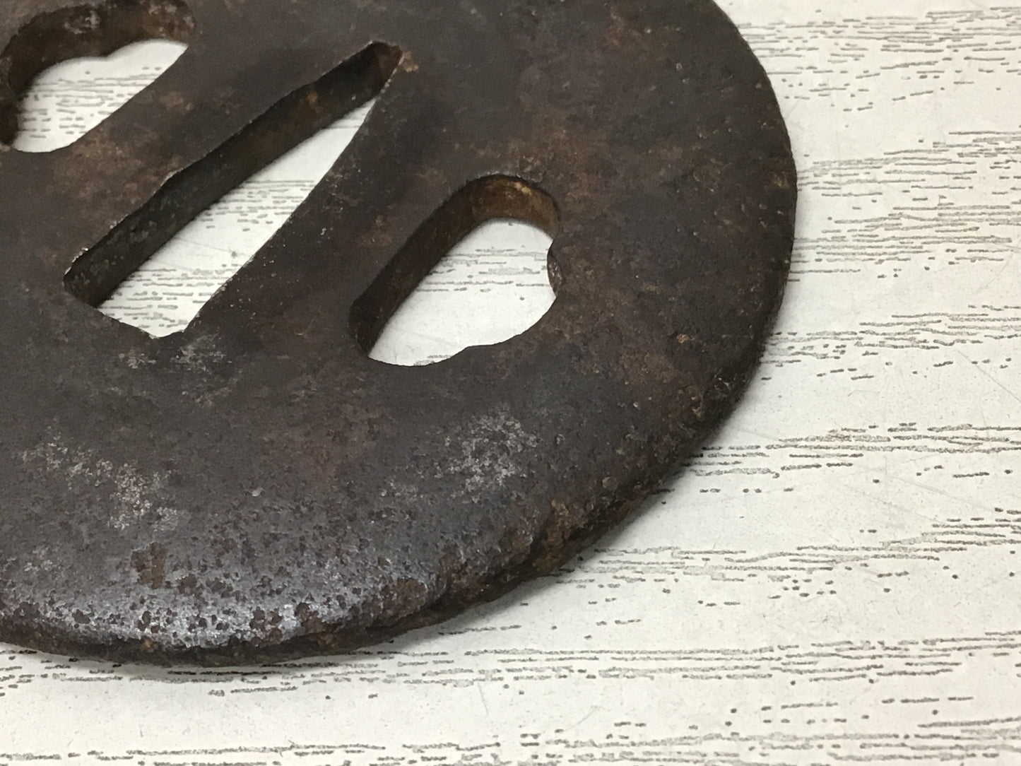 Y2733 TSUBA Round Sword Guarud Inlay Japan samurai katana antique koshirae edo