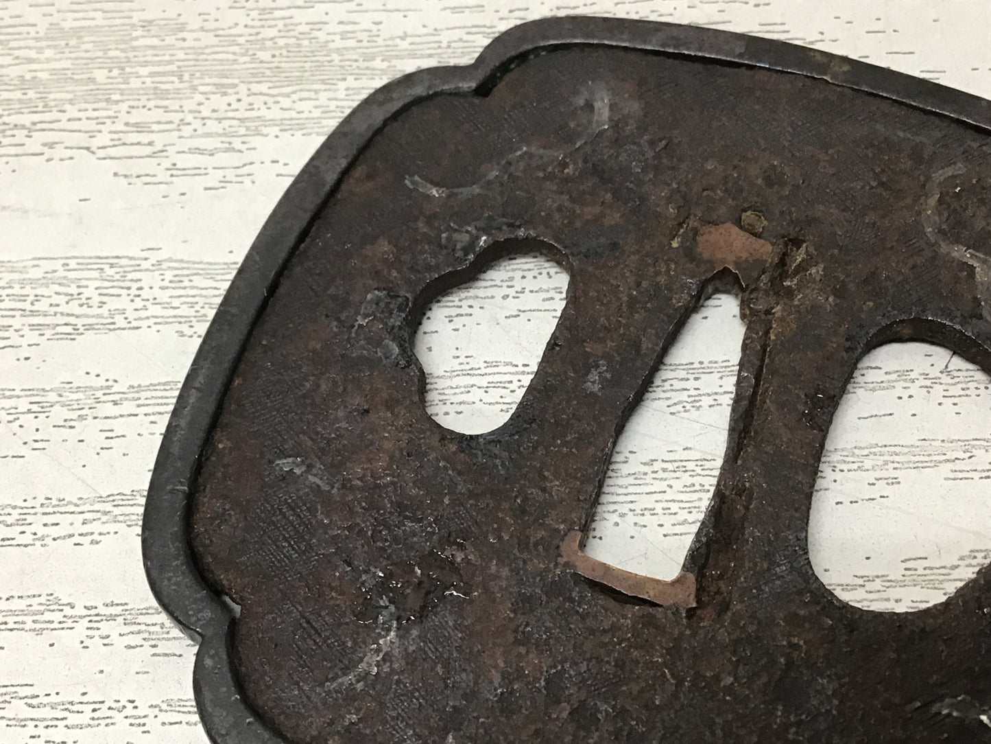 Y2735 TSUBA Sword Guard ornamental border Japan samurai katana koshirae edo