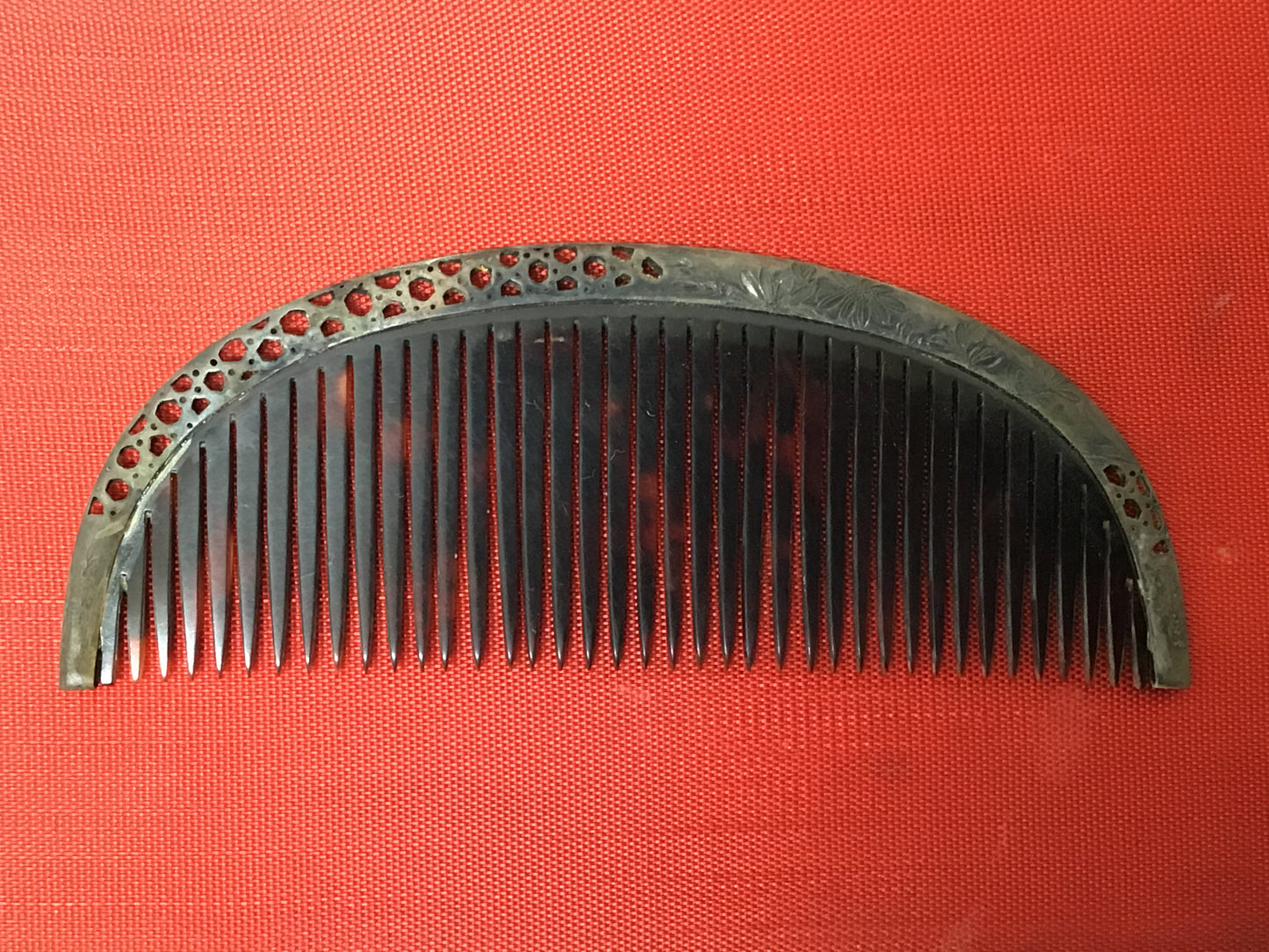 Y2773 KOUGAI Hair dressing tools set Makie lacquer box signed Japan kimono