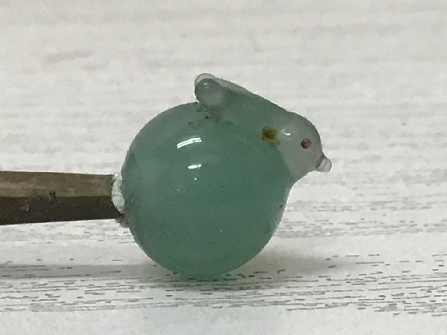 Y2805 KANZASHI Rabbit Hairpin glasswork Black persimmon case Japan kimono