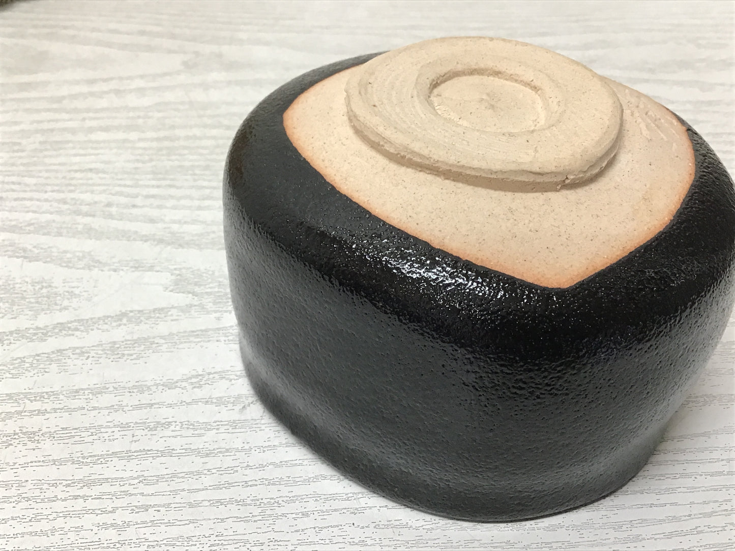 Y2842 CHAWAN Seto-ware Black signed box Japan tea ceremony bowl antique vintage