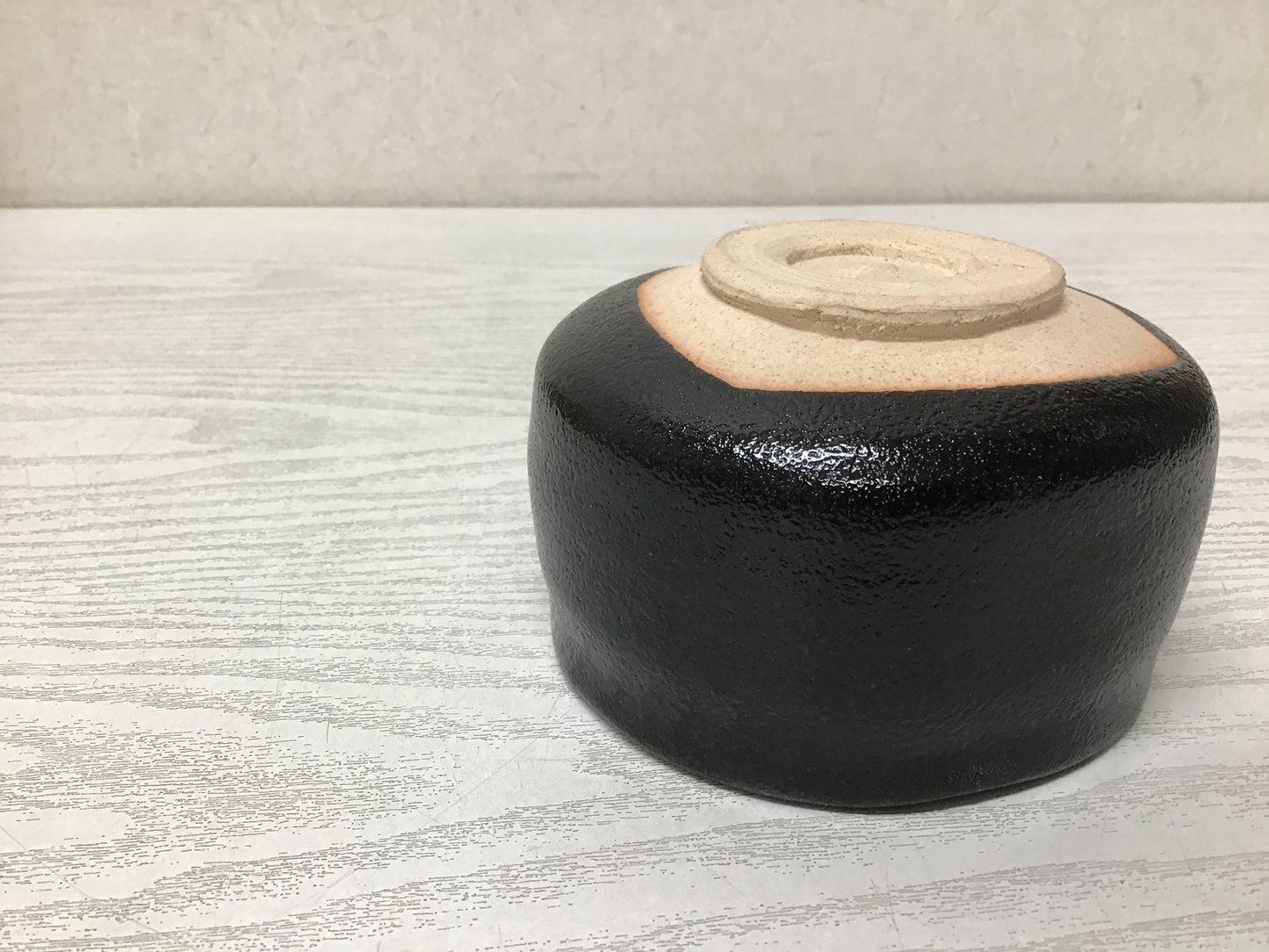 Y2842 CHAWAN Seto-ware Black signed box Japan tea ceremony bowl antique vintage