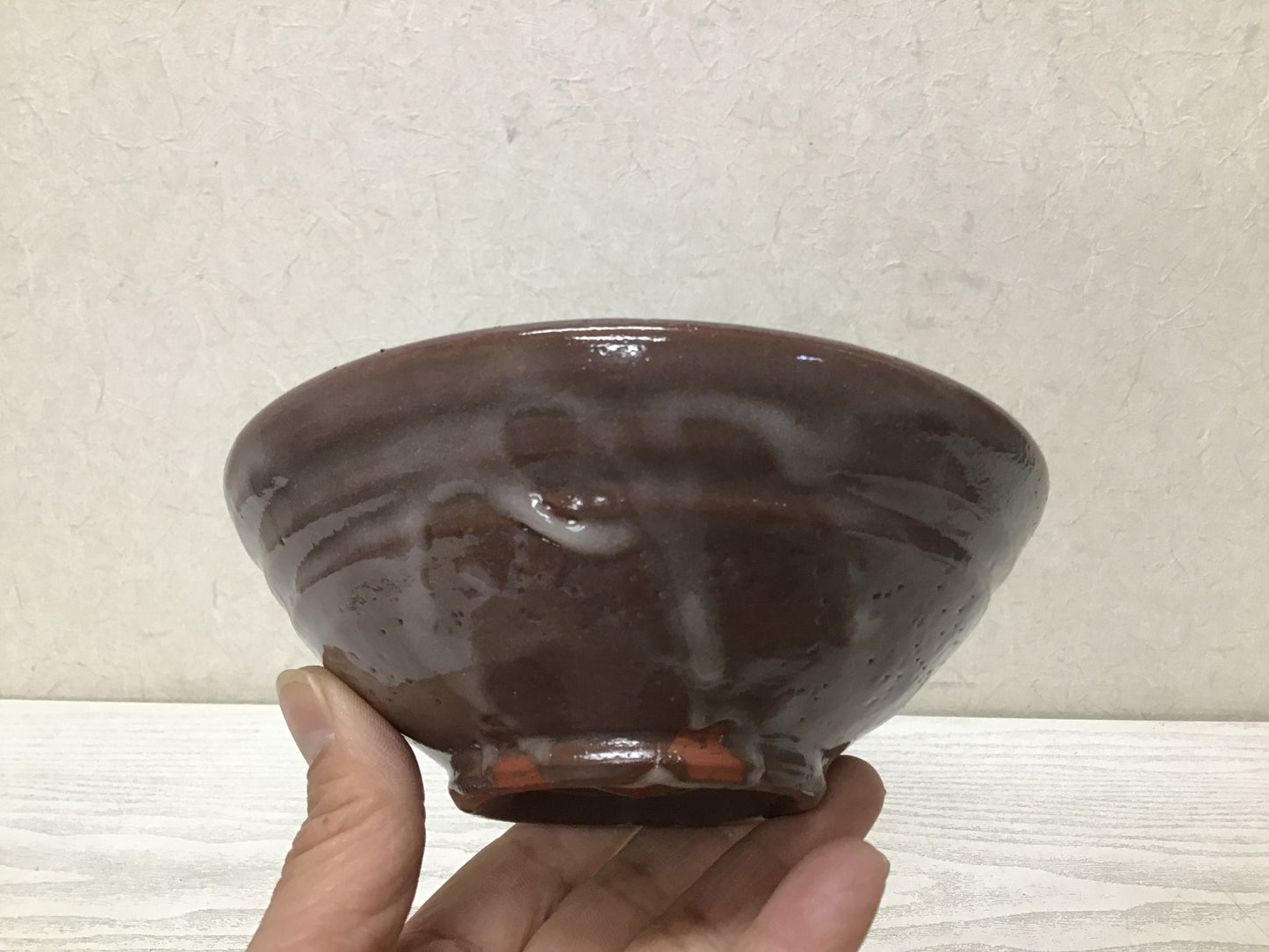 Y2844 CHAWAN Seto-ware signed box Japan tea ceremony bowl antique vintage