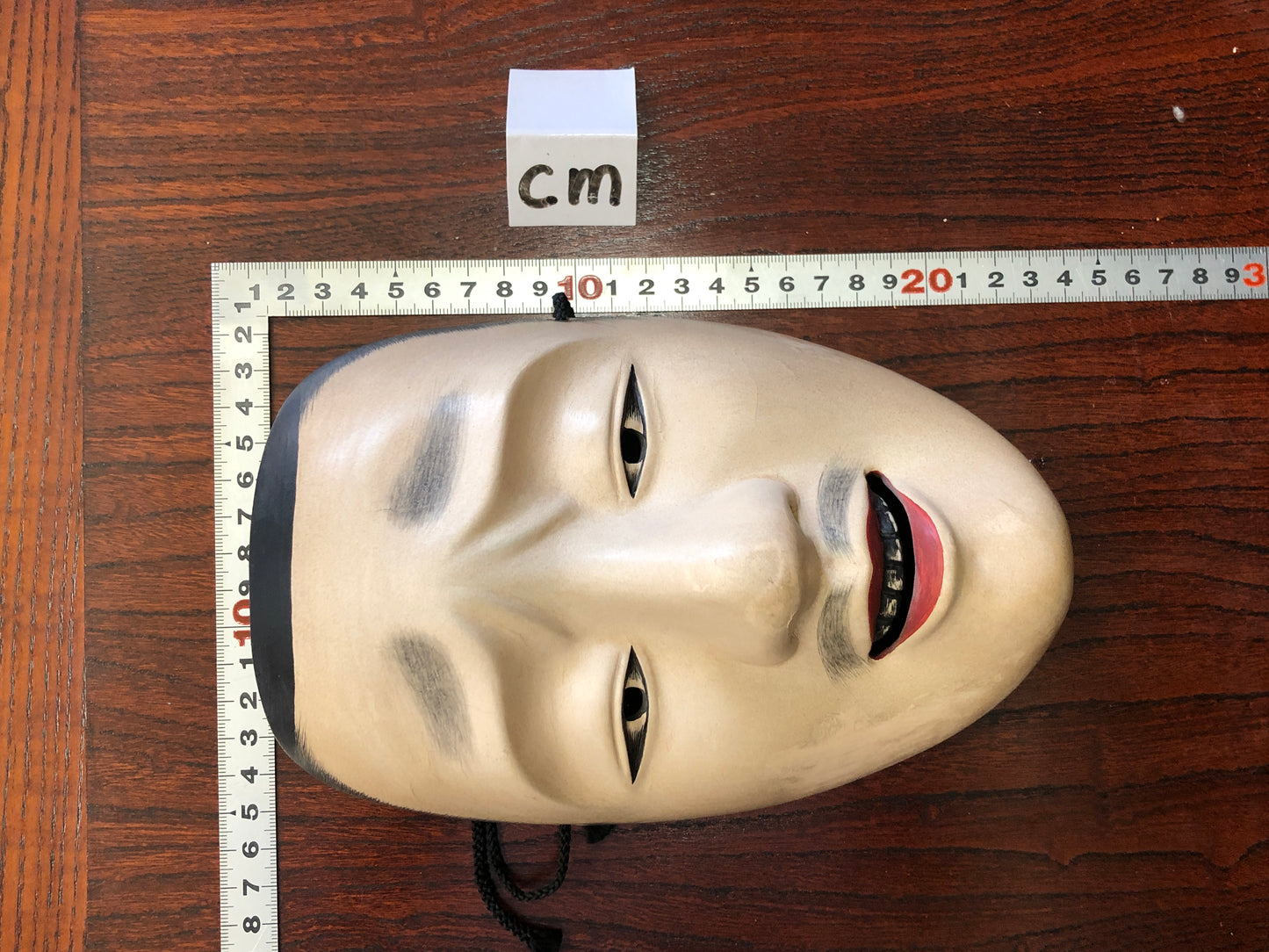 Y2985 NOH MASK Imawaka young commander Busho bushi samurai Japan vintage antique