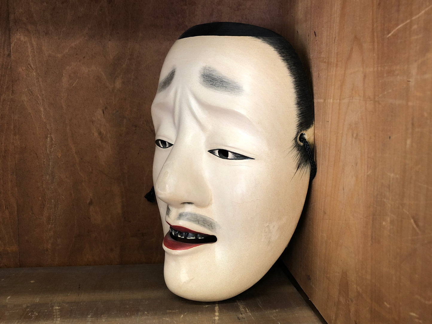 Y2985 NOH MASK Imawaka young commander Busho bushi samurai Japan vintage antique