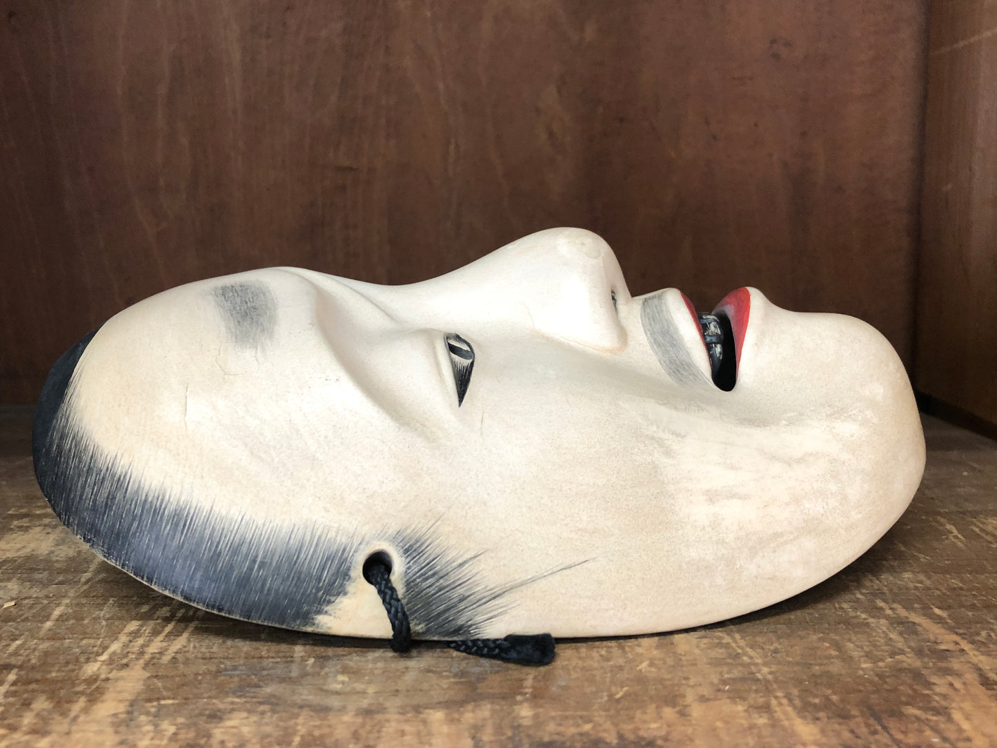 Y2985 NOH MASK Imawaka young commander Busho bushi samurai Japan vintage antique