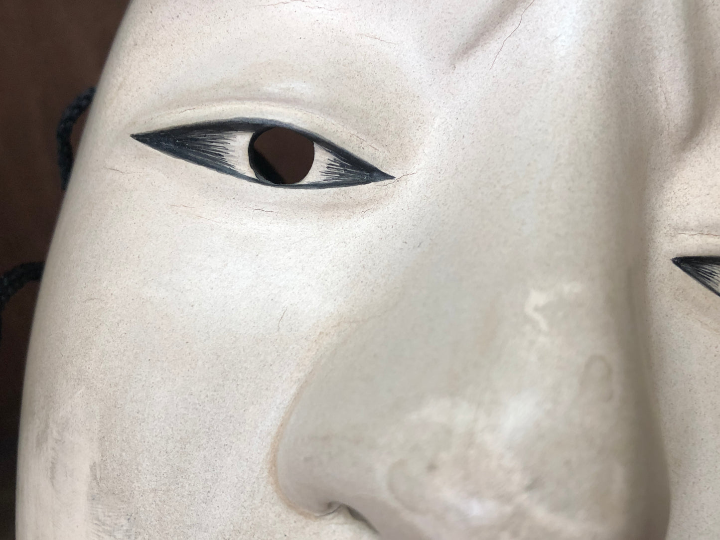 Y2985 NOH MASK Imawaka young commander Busho bushi samurai Japan vintage antique