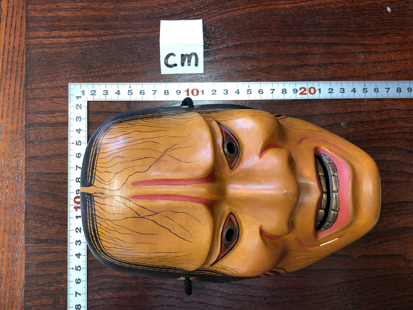 Y3009 NOH MASK wood carving Hashi Hime Japan antique dance drama omen men