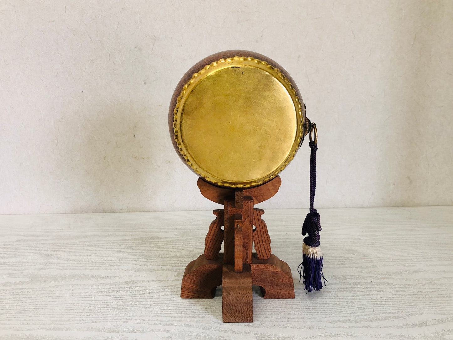 Y3076 TAIKO Drum Wakasa Lacquer stand figurine Japanese vintage antique interior