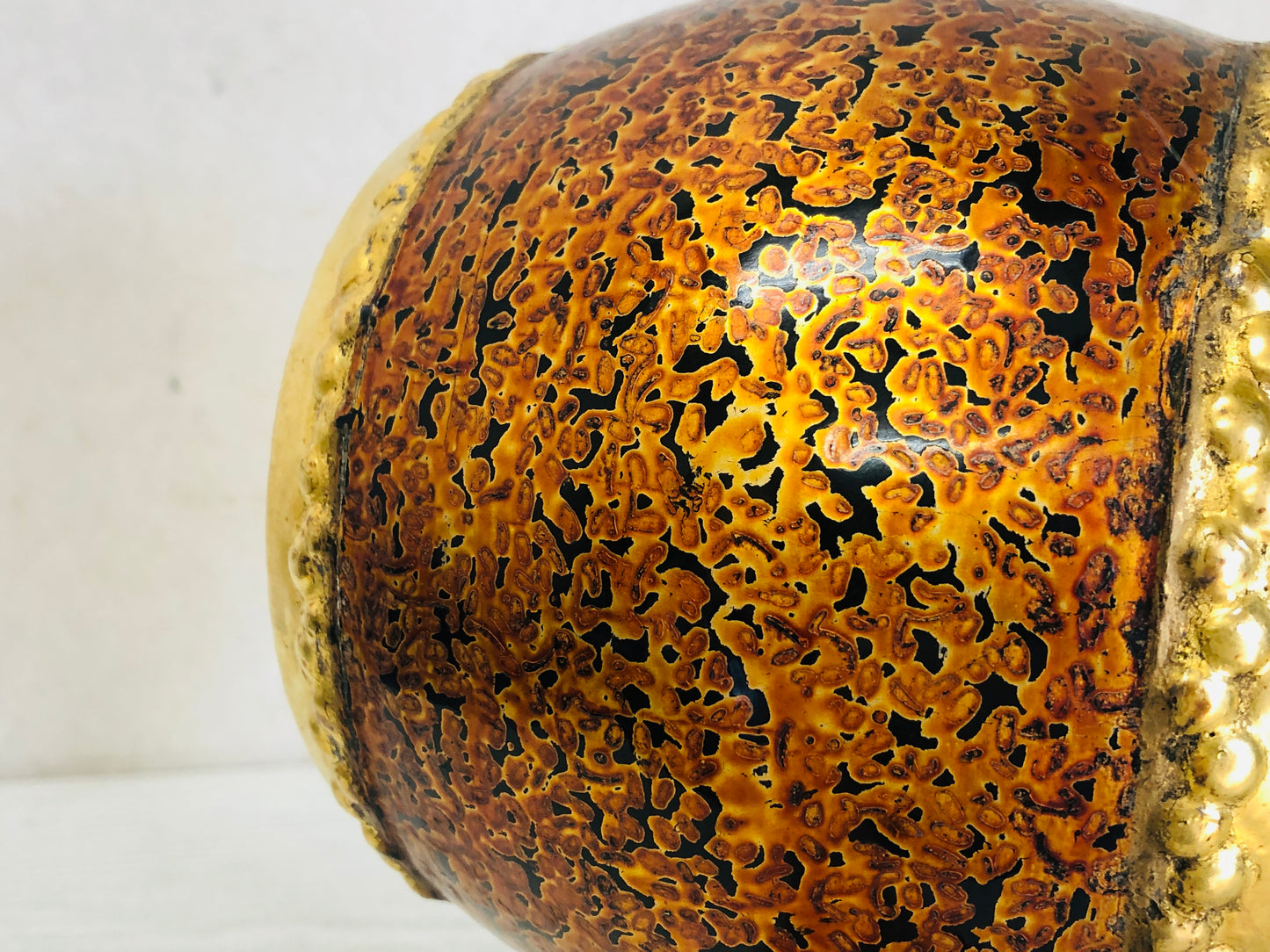 Y3076 TAIKO Drum Wakasa Lacquer stand figurine Japanese vintage antique interior