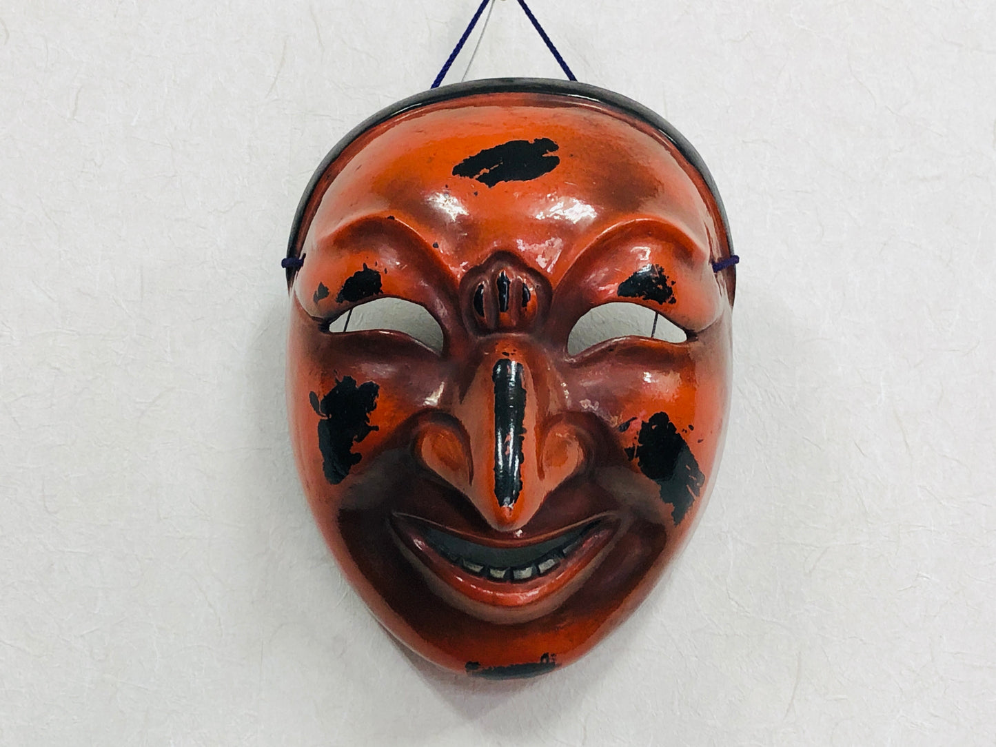 Y3117 MASK Gagaku court music men Chikyu Japan vintage antique dance drama
