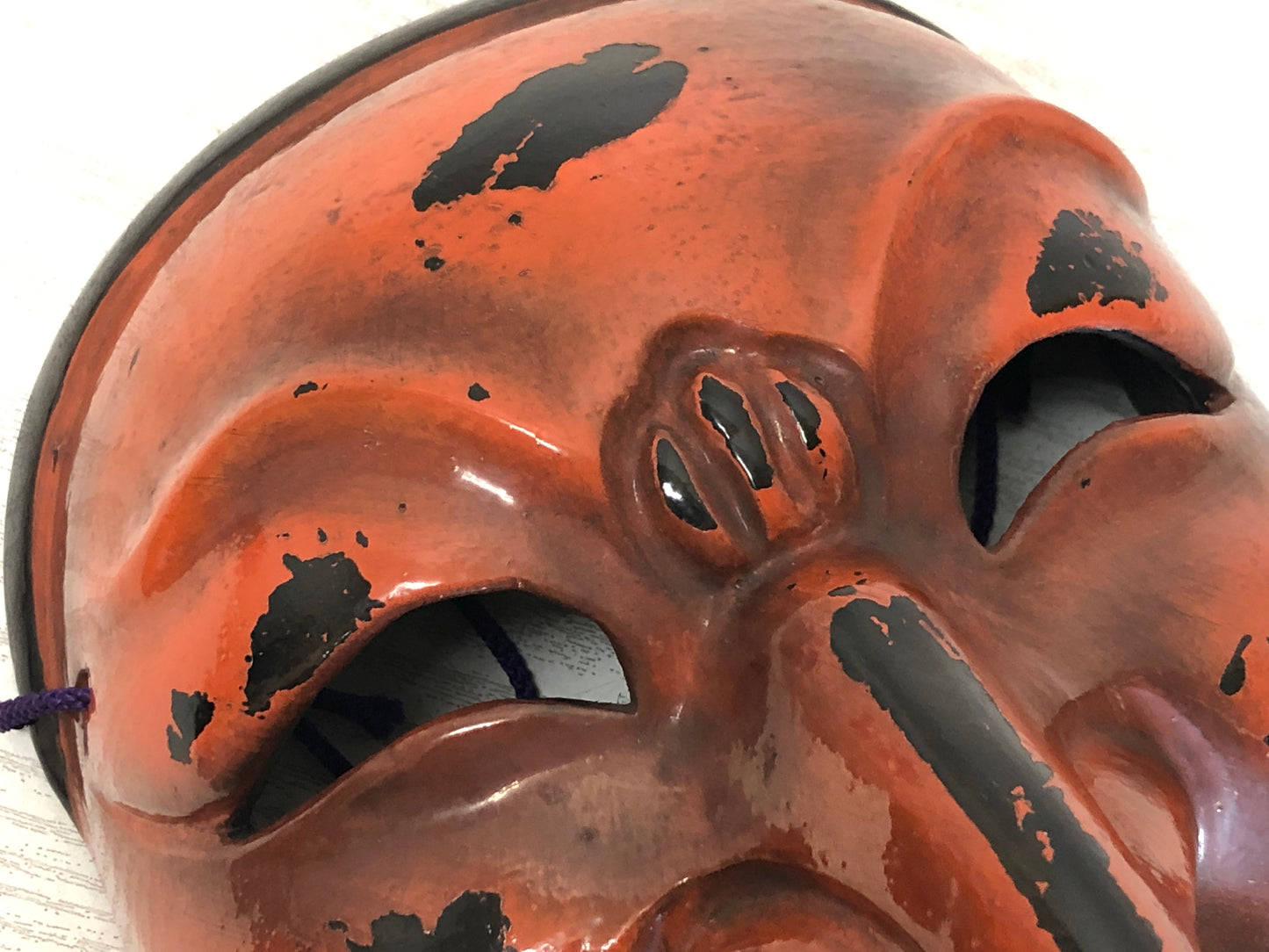 Y3117 MASK Gagaku court music men Chikyu Japan vintage antique dance drama
