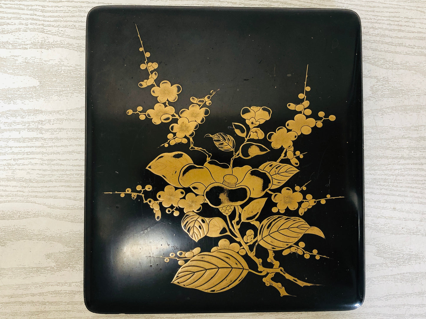 Y3290 BOX Makie Suzuri case Japanese antique vintage container storage